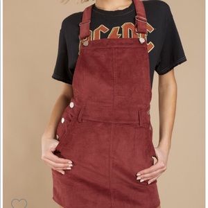 Tobi corduroy overall dress